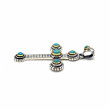 Pendentif croix Argent & Turquoise