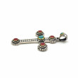 Pendentif croix Argent & Turquoise