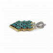 Pendentif en Argent 925, Laiton et Turquoise