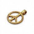 Pendentif Peace & Love Plaqué Or 18k