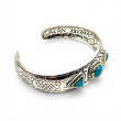 Silver and Brass Bracelet with Turquoises