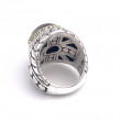 Silver and Brass Ring with kunzite