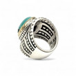 Silver and Brass Ring with Turquoise