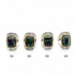 Silver and Brass Ring with zoisite ruby