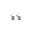 Silver and cubic zirconia earrings