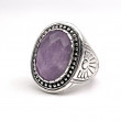 Silver and faceted kunzite