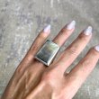 Silver and Grey Mother of pearl Ring