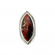 Silver and Laguna agate ring