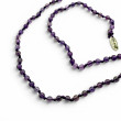 Sterling silver and améthyste beads necklace 45cm