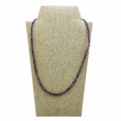 Sterling silver and amethyst beads necklace 40cm