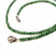 Sterling silver and aventurine beads necklace 40 ou 45cm