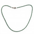 Sterling silver and aventurine beads necklace 45cm