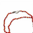 Sterling silver and carnelian beads necklace 45cm