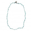 Sterling silver and faceted amazonite beads necklace 45cm