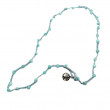Sterling silver and faceted amazonite beads necklace 45cm