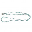 Sterling silver and faceted amazonite beads necklace 85cm