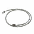 Sterling silver and faceted labradorite beads necklace 40cm