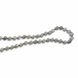 Sterling silver and faceted labradorite beads necklace 45cm