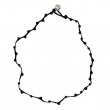 Sterling silver and faceted onyx beads necklace 45cm