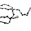Sterling silver and faceted onyx beads necklace 45cm