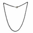 Sterling silver and faceted onyx beads necklace 45cm