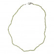 Sterling silver and faceted peridot beads necklace 45cm