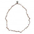 Sterling silver and faceted pink opal beads necklace 45cm