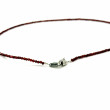 Sterling silver and faceted red garnet beads necklace 40 or 45cm
