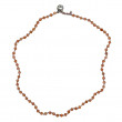 Sterling silver and faceted sand stone beads necklace 45cm