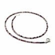 Sterling silver and faceted tourmaline beads necklace 45cm