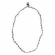 Sterling silver and faceted turquoise beads necklace 45cm