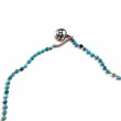 Sterling silver and faceted turquoise beads necklace 45cm