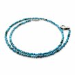 Sterling silver and faceted turquoise beads necklace 45cm