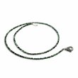 Sterling silver and faceted zoisite ruby beads necklace 45cm