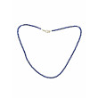 Sterling silver and lapis lazuli beads necklace 45cm