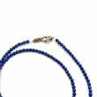 Sterling silver and lapis lazuli beads necklace 45cm