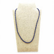 Sterling silver and lapis lazuli beads necklace 45cm