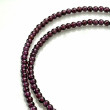 Sterling silver and red garnet beads necklace 40cm