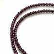 Sterling silver and red garnet beads necklace 45cm