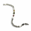 Sterling silver and tourmalines bracelet