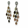 Sterling silver earrings with golden Mother of Pearl