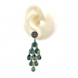 Sterling silver earrings with green shell