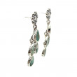 Sterling silver earrings with green shell