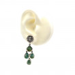 Sterling silver earrings with green shell