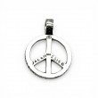 Sterling silver  Peace & Love  Pendant