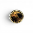 Sterling silver ring with brass and Bumble Bee jasper