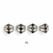 Sterling silver ring with brass and tourmalines