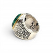 Sterling silver ring with Malachite